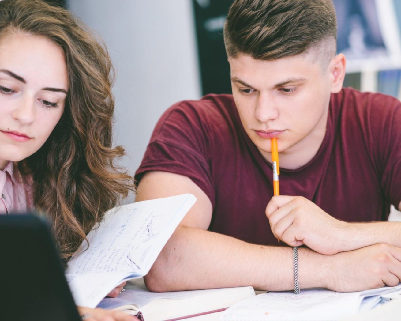 Teilnehmer beim gemeinsamen Analysieren von Finanzunterlagen